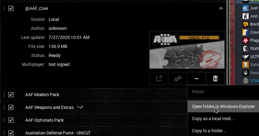 open in explorer